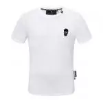 philipp plein t-shirt homme skull logo blanc